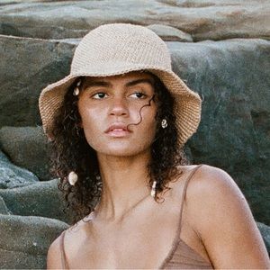 Summer Bucket Hat - Crocheted Natural by Minga